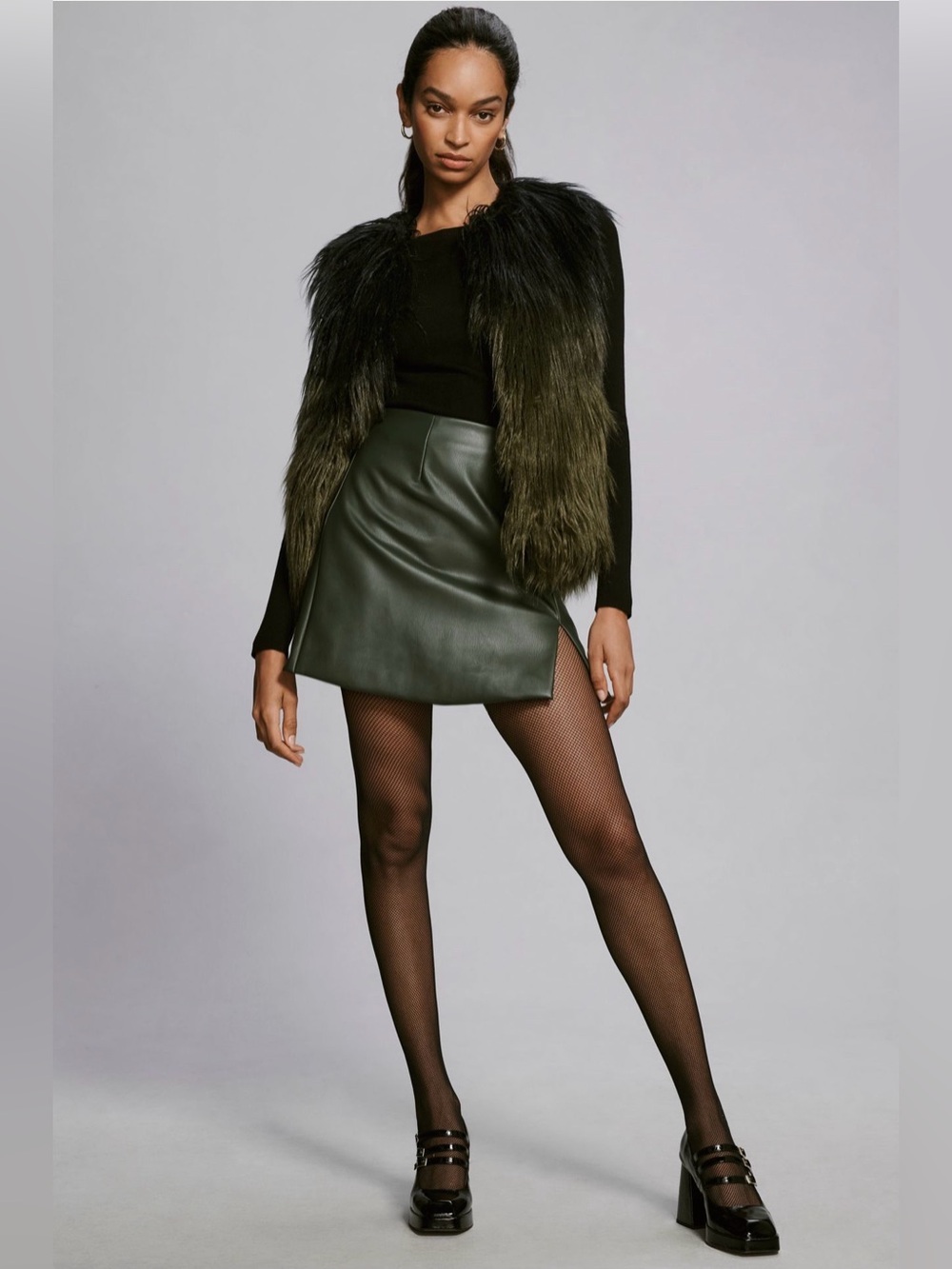 NWT Scotch & Soda Ombre Faux Fur Gilet Vest - size small